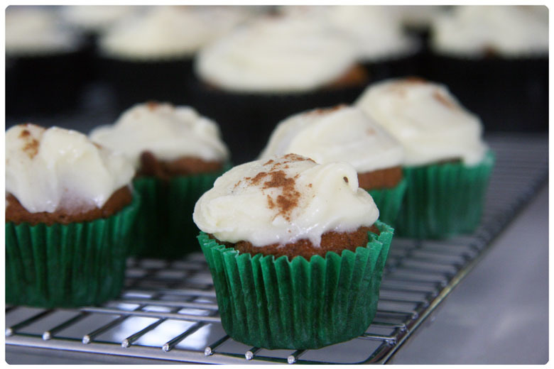 I also whipped these delicious carrot cake cupcakes 