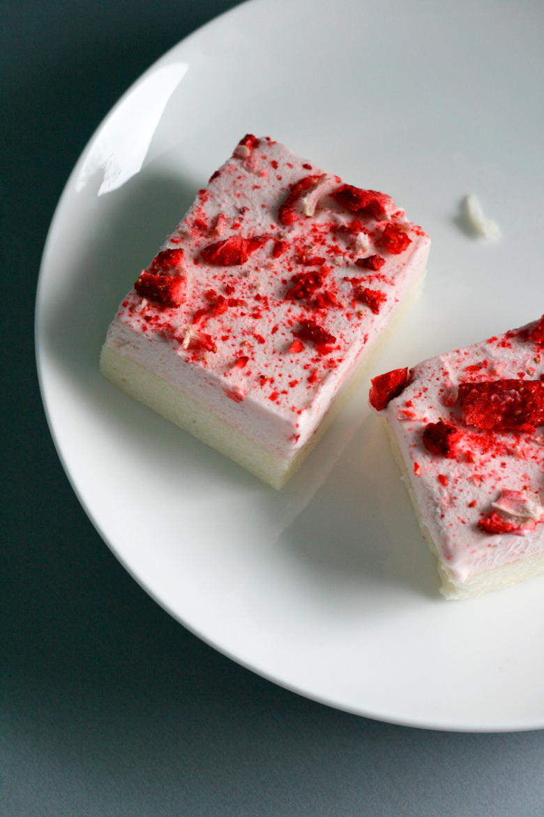 Strawberries and Coconut Ice Cream Slice | Made From Scratch